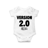 Version 2.0 Romper/onesie | Personalized Baby Romper/onesie for the Updated Edition - WHITE - New Born (Chest 14")