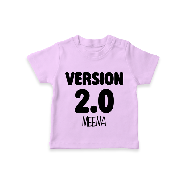 Version 2.0 T-shirt | Personalized Baby T-shirt for the Updated Edition - LILAC - 0-5 Months Old (Chest 17")