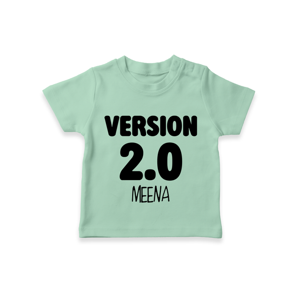Version 2.0 T-shirt | Personalized Baby T-shirt for the Updated Edition - MINT GREEN - 0-5 Months Old (Chest 17")