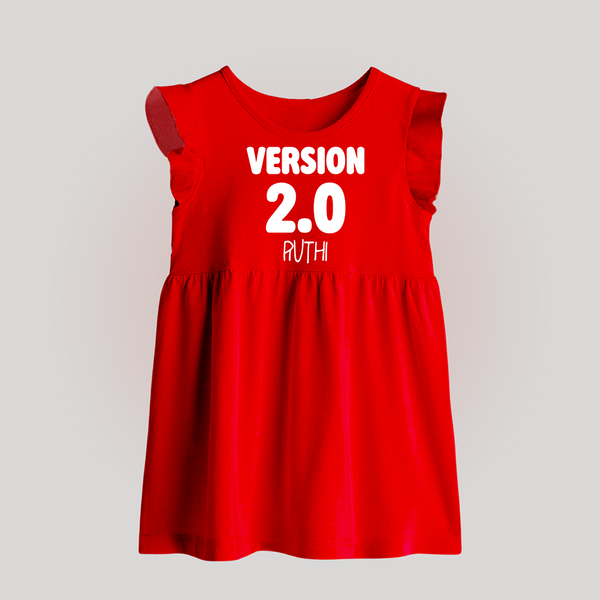 Version 2.0 Baby Frock | Personalized Baby Frock for the Updated Edition - RED - 0 - 3 Months Old (Chest 17")