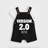 Version 2.0 Dungaree Set | Personalized Baby Dungaree Set for the Updated Edition - BLACK - 0 - 5 Months Old (Chest 18")