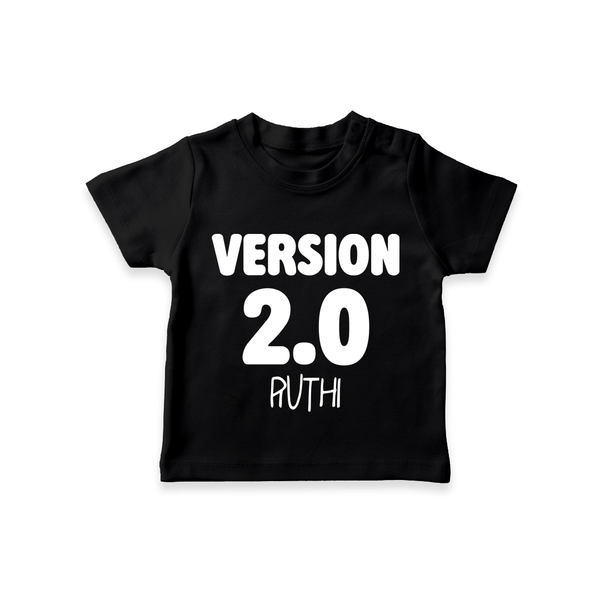 Version 2.0 T-shirt | Personalized Baby T-shirt for the Updated Edition - BLACK - 0-5 Months Old (Chest 17")