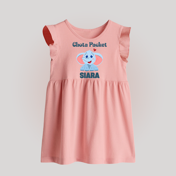 Chota Packet Baby Frock | Personalized Baby Frock for the Little Bundle of Joy - BABY PINK - 0 - 3 Months Old (Chest 17")