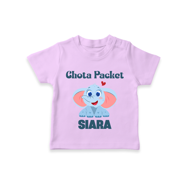 Chota Packet T-shirt | Personalized Baby T-shirt for the Little Bundle of Joy - LILAC - 0-5 Months Old (Chest 17")