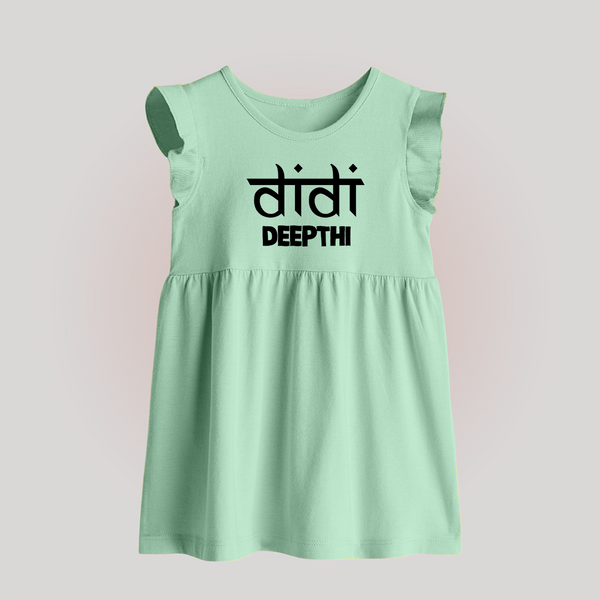 Didi Baby Frock | Custom Baby Frock for the Loving Big Sister - MINT GREEN - 0 - 3 Months Old (Chest 17")