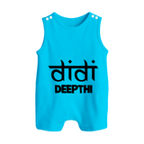 Didi Romper suit/sleeveless romper | Custom Baby Romper suit/sleeveless romper for the Loving Big Sister - SKY BLUE - 0 - 5 Months Old (Chest 18")