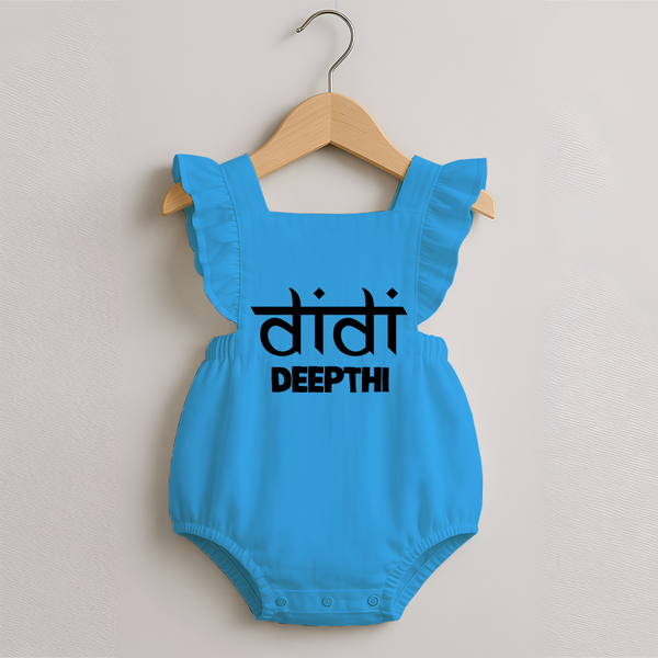 Didi Romper Frock | Custom Romper Frock for the Loving Big Sister - SKY BLUE - 0 - 3 Months Old (Chest 19")