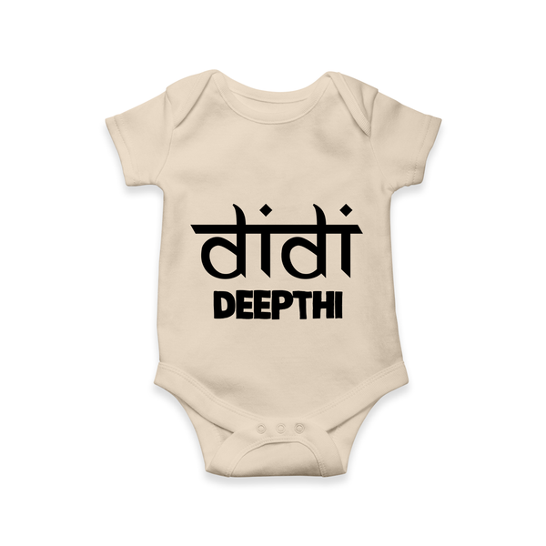 Didi Romper/onesie | Custom Baby Romper/onesie for the Loving Big Sister - IVORY - New Born (Chest 14")