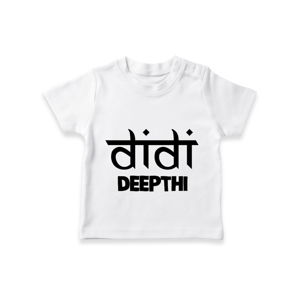 Didi T-shirt | Custom Baby T-shirt for the Loving Big Sister - WHITE - 0-5 Months Old (Chest 17")