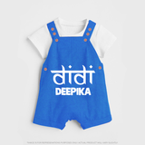 Didi Dungaree Set | Custom Baby Dungaree Set for the Loving Big Sister - COBALT BLUE - 0 - 5 Months Old (Chest 18")