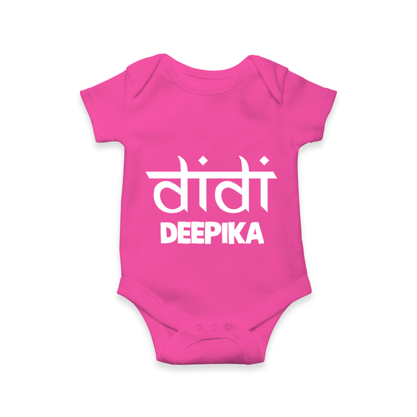 Didi Romper/onesie | Custom Baby Romper/onesie for the Loving Big Sister - HOT PINK - New Born (Chest 14")