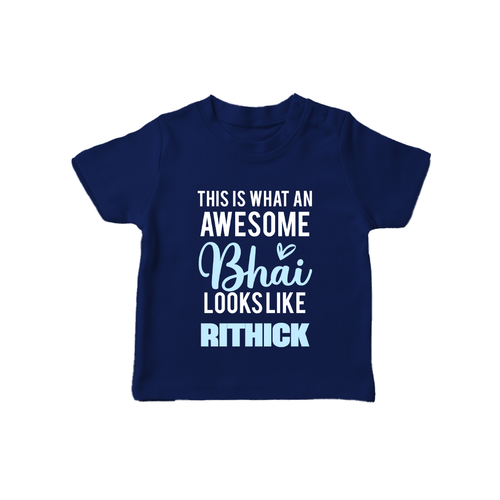 This is What an Awesome Bhai Looks Like T-shirt | Personalized Baby T-shirt for the Awesome Brother