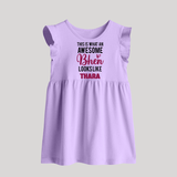 This is What an Awesome Behen Looks Like Baby Frock | Custom Baby Frock for the Awesome Sister - LILAC - 0 - 3 Months Old (Chest 17")