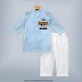 Mere Bhai Sambhal Lenga Kurta Set | Personalized Baby Kurta Set for the Protective Brother - BABY BLUE - 3 - 6 Months Old (Chest 24", Kurta Length 14'', Waist 19", Pant Length 14")