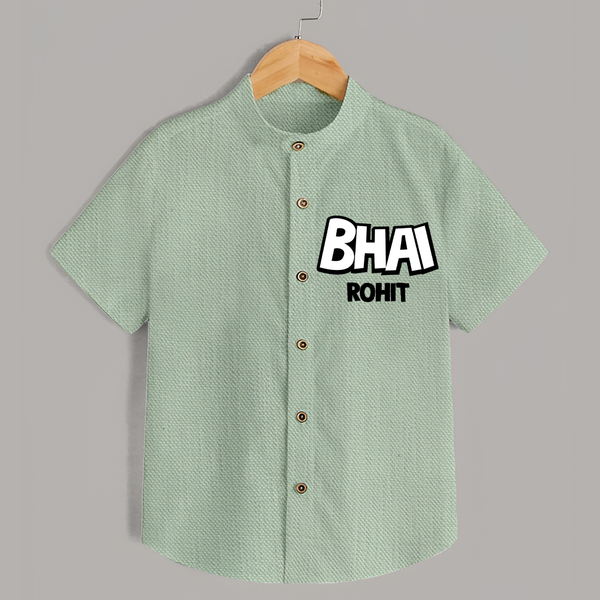 Bhai Shirt | Custom Baby Shirt for Your Best Brother - MINT GREEN - 0 - 6 Months Old (Chest 23")