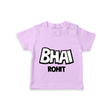 Bhai T-shirt | Custom Baby T-shirt for Your Best Brother - LILAC - 0-5 Months Old (Chest 17")