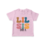 Lil Sis T-shirt | Personalized Baby T-shirt for the Little Sister - BABY PINK - 0-5 Months Old (Chest 17")