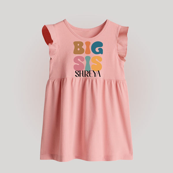 Big Sis Baby Frock | Custom Baby Frock for the Big Sister - BABY PINK - 0 - 3 Months Old (Chest 17")