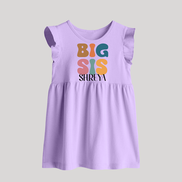 Big Sis Baby Frock | Custom Baby Frock for the Big Sister - LILAC - 0 - 3 Months Old (Chest 17")