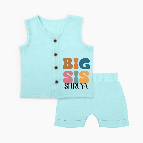 Big Sis Jabla Set | Custom Baby Jabla Set for the Big Sister - BABY BLUE - 0 - 3 Months Old (Chest 9.8")