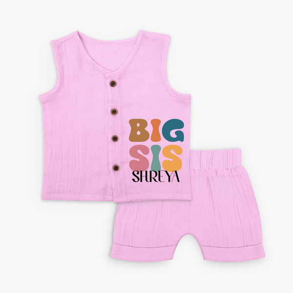 Big Sis Jabla Set | Custom Baby Jabla Set for the Big Sister - BABY PINK - 0 - 3 Months Old (Chest 9.8")