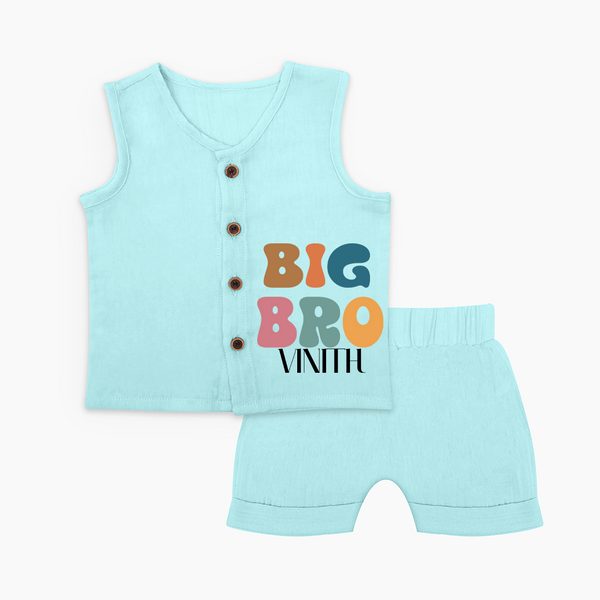 Big Bro Jabla Set | Personalized Baby Jabla Set for the Big Brother - BABY BLUE - 0 - 3 Months Old (Chest 9.8")
