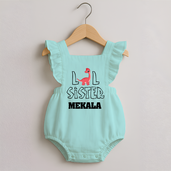 Lil Sister Romper Frock | Custom Romper Frock for the Little Sister - MINT GREEN - 0 - 3 Months Old (Chest 19")