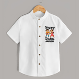 First Rakhi Celebration Baby Shirt– general Rakhi theme for baby. - WHITE - 0 - 6 Months Old (Chest 23")
