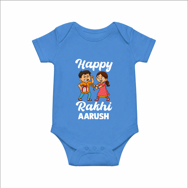 First Rakhi Celebration Baby Romper – general Rakhi theme for baby.