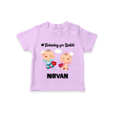 Twinning for Rakhi Print TShirt – two baby superheroes flying together. - LILAC - 0-5 Months Old (Chest 17")
