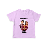 Pamper Me with Gift Rakhi Print TShirt – brother-sister gift giving illustration. - LILAC - 0-5 Months Old (Chest 17")