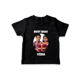Pamper Me with Gift Rakhi Print TShirt – brother-sister gift giving illustration. - BLACK - 0-5 Months Old (Chest 17")