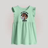 Happy Rakhi Cute Kids Print Baby Frock – boy-girl sitting and tying rakhi illustration. - MINT GREEN - 0 - 3 Months Old (Chest 17")