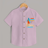 Make a bold entrance with our 'Shri Raam's Blessings' Customised Shirt for Kids, designed to turn heads with its vibrant colors. - PINK - 0 - 6 Months Old (Chest 21")