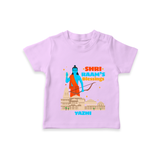 Make a bold entrance with our 'Shri Raam's Blessings' Customised T-Shirt for Kids, designed to turn heads with its vibrant colors. - LILAC - 0 - 5 Months Old (Chest 17")