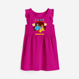 Leave a lasting impression with our 'Raam Lives In My heart' Customised Frock for Kids - HOT PINK - 0 - 6 Months Old (Chest 18")
