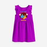 Leave a lasting impression with our 'Raam Lives In My heart' Customised Frock for Kids - PURPLE - 0 - 6 Months Old (Chest 18")