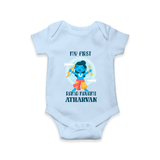 My First Rama Navami – Personalized Baby Romper - BABY BLUE - New Born (Chest 14")