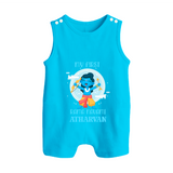 My First Rama Navami – Personalized Baby Romper suit - SKY BLUE - 0 - 5 Months Old (Chest 18")