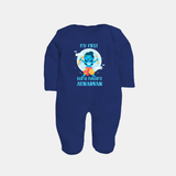My First Rama Navami – Personalized Baby Fullbody suit - NAVY BLUE - New Born (Chest 7.5")
