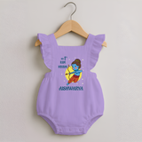 My 1st Ram Navami – Personalized Romper Frock - LILAC - 0 - 3 Months Old (Chest 19")