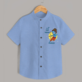 My First Ram Navami - A Journey Of Faith Begins With Our Customized Shirt For kids With Name - SKY BLUE - 0 - 6 Months Old (Chest 23")
