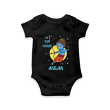My 1st Ram Navami – Personalized Baby Romper - BLACK - New Born (Chest 14")