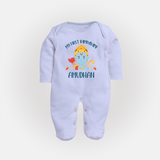 First Ram Navami Celebration Baby Fullbody suit - BABY BLUE - New Born (Chest 7.5")
