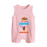 Ram Navami Baby Romper suit – Hindi Edition - BABY PINK - 0 - 5 Months Old (Chest 18")