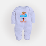 Ram Navami Baby Fullbody suit – Hindi Edition - BABY BLUE - New Born (Chest 7.5")