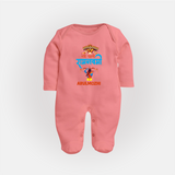 Ram Navami Baby Fullbody suit – Hindi Edition - PEACH - New Born (Chest 7.5")