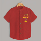 My First Ram Navami - A Special Day Of Blessings With Our Customized Shirt For kids With Name - RED - 0 - 6 Months Old (Chest 23")