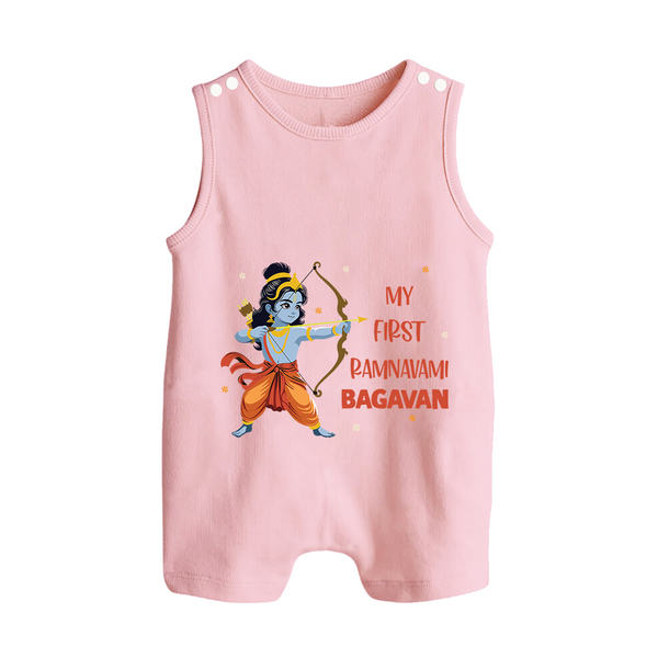 Ram Navami First Festival Baby Romper suit - BABY PINK - 0 - 5 Months Old (Chest 18")