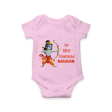 Ram Navami First Festival Baby Romper - BABY PINK - New Born (Chest 14")